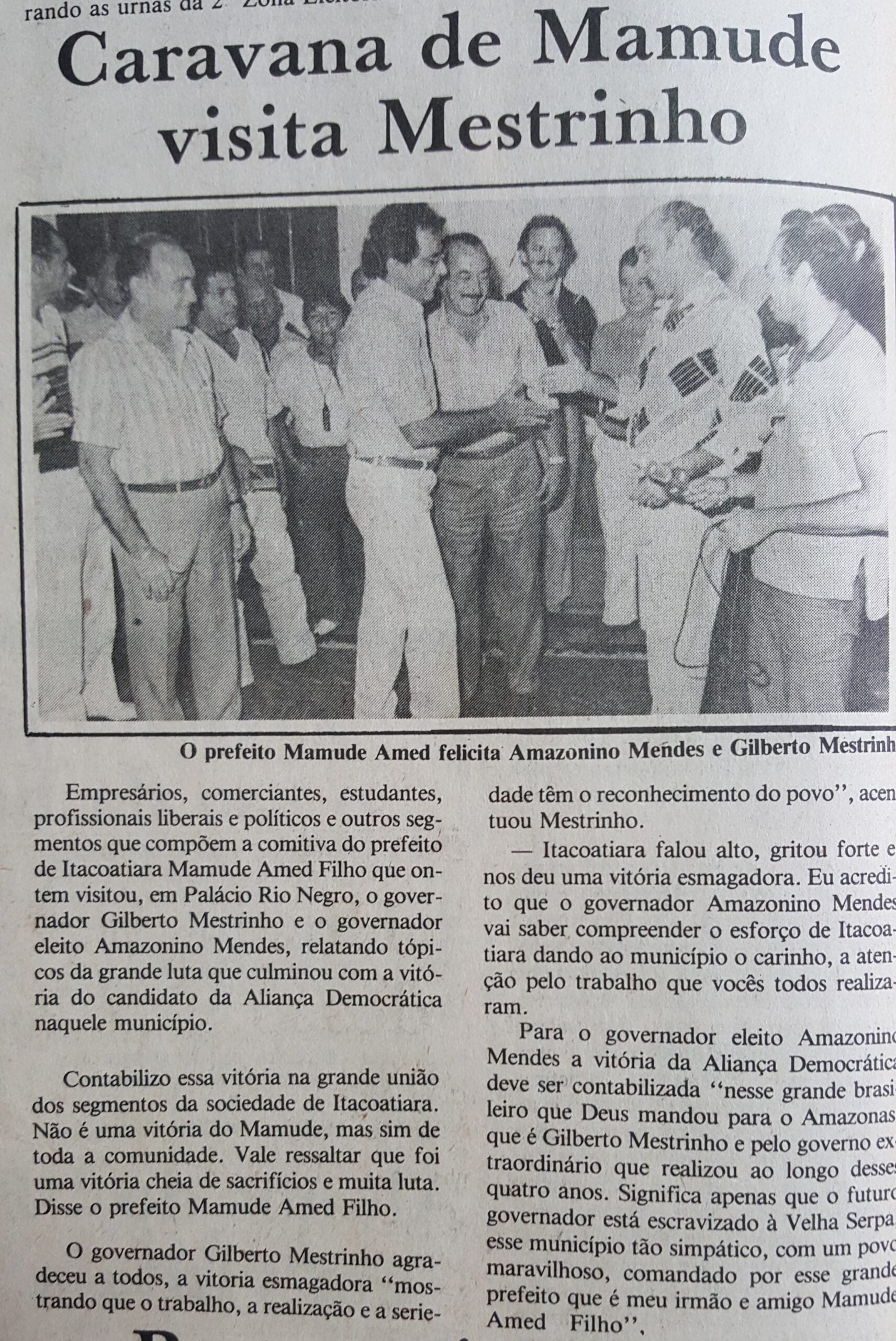 Itacoatiara no contexto político dos anos 80 e 90 - Boletim Amazônico