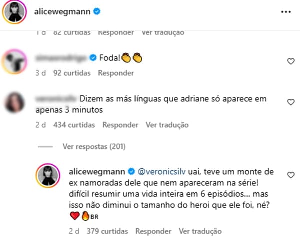 Alice Wegmann se desculpa com Galisteu após falas sobre série de Senna